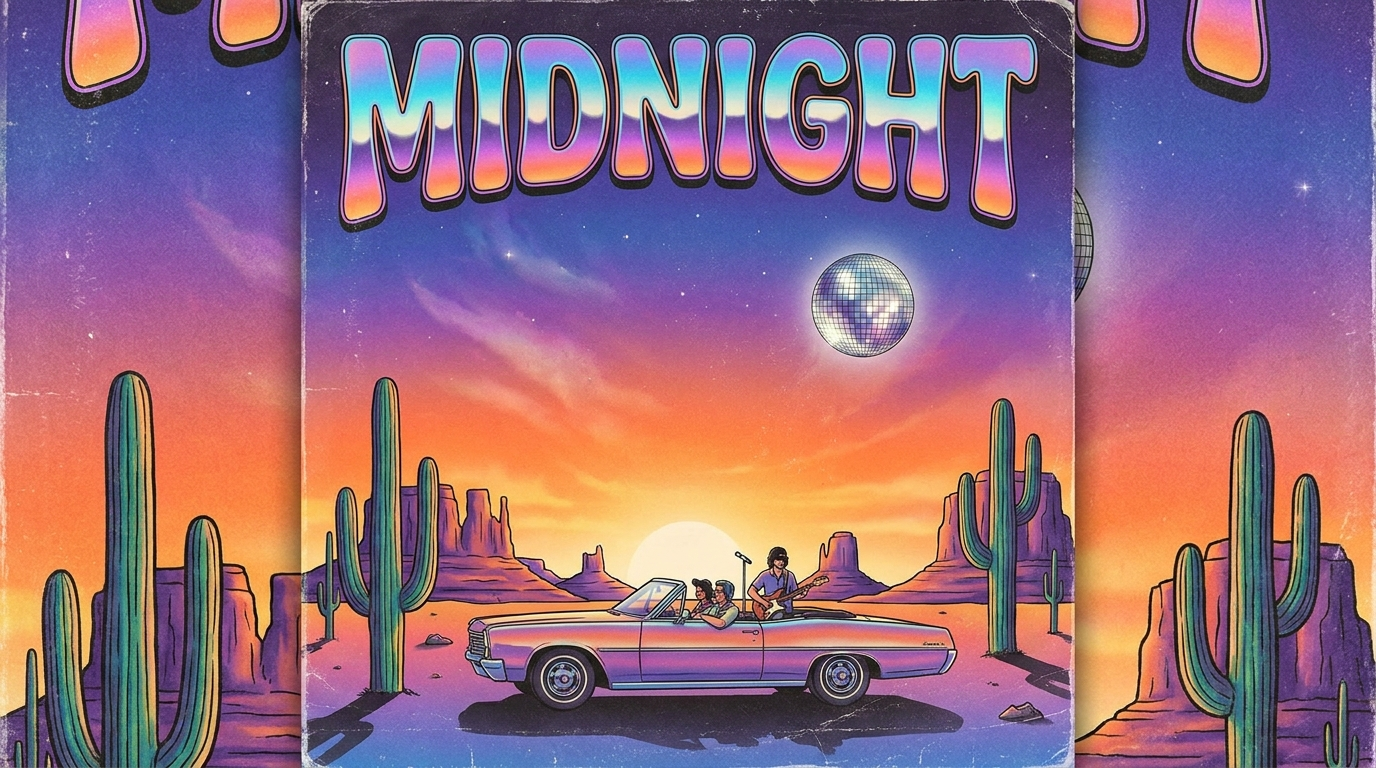 AI album cover generator indie pop artwork example