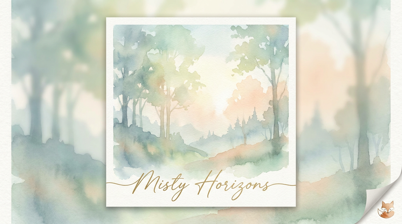AI indie folk watercolor album cover