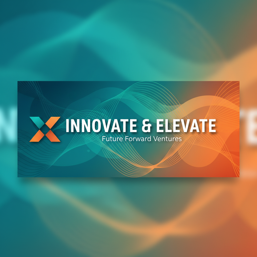 AI content for social media — Twitter X header banner with abstract waves and gradient palette