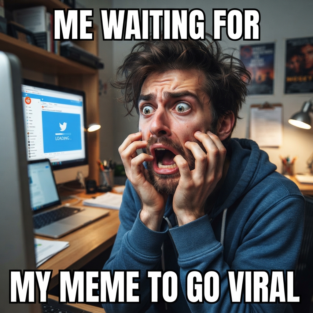AI Crushon meme generator — a shocked reaction meme with dramatic expression and bold top and bottom caption text, made with the AI Crushon meme generator