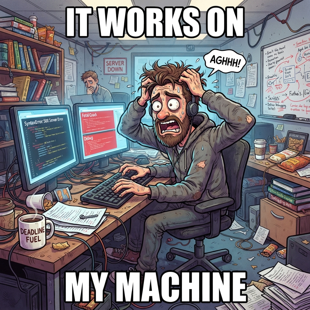 AI Crushon meme generator — a relatable office humor meme with a stressed character and bold caption text, created with the AI Crushon meme generator
