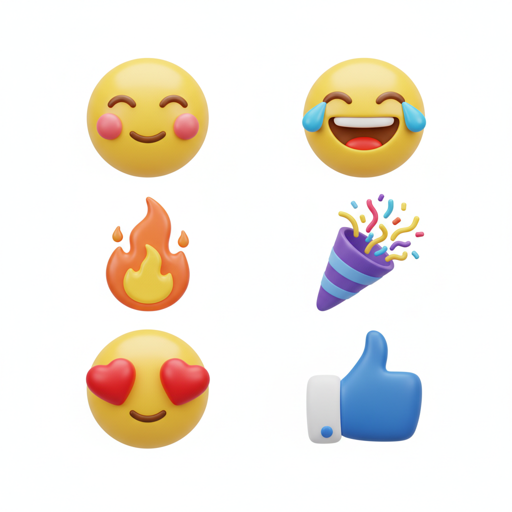 AI emoji generator 3D emoji icon set example