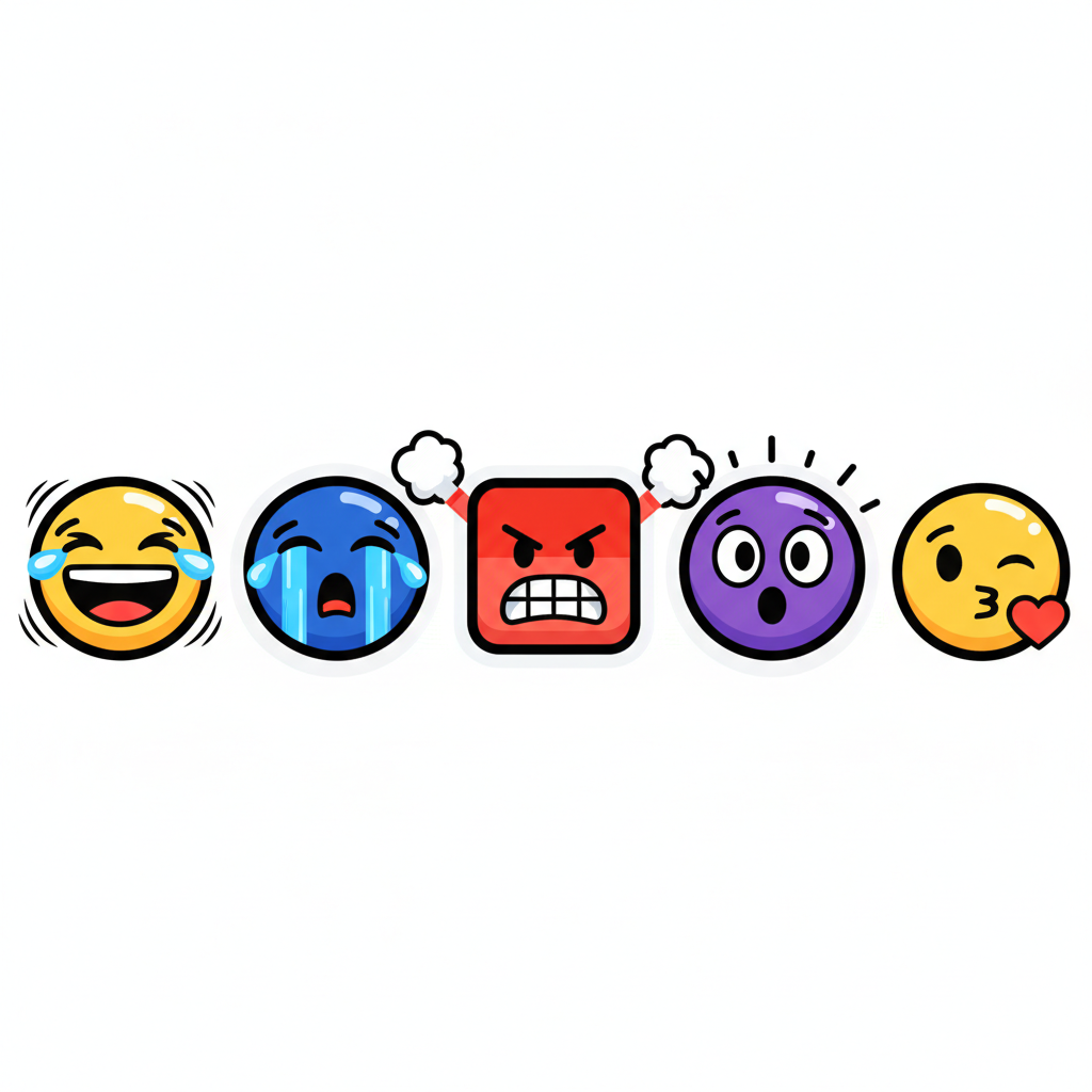 AI animated style chat emoji reactions