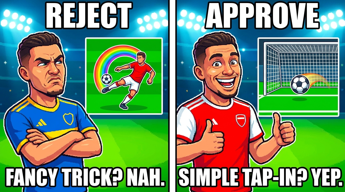 AI Haaland meme creator — a choice-format split-panel football meme with reject and approve captions, created by the AI Haaland meme creator