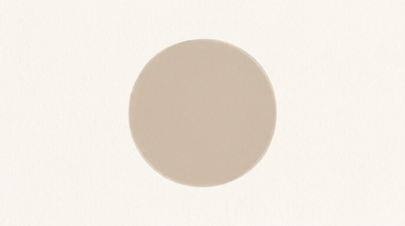 AI minimalist art generator creating a soft beige circle on an off-white background with generous negative space