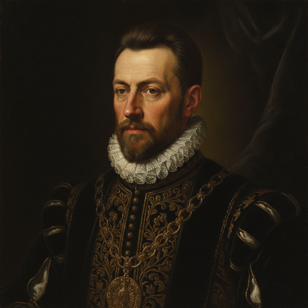 Photo turned into a Renaissance oil portrait with dramatic lighting using the AI photo to painting generator
