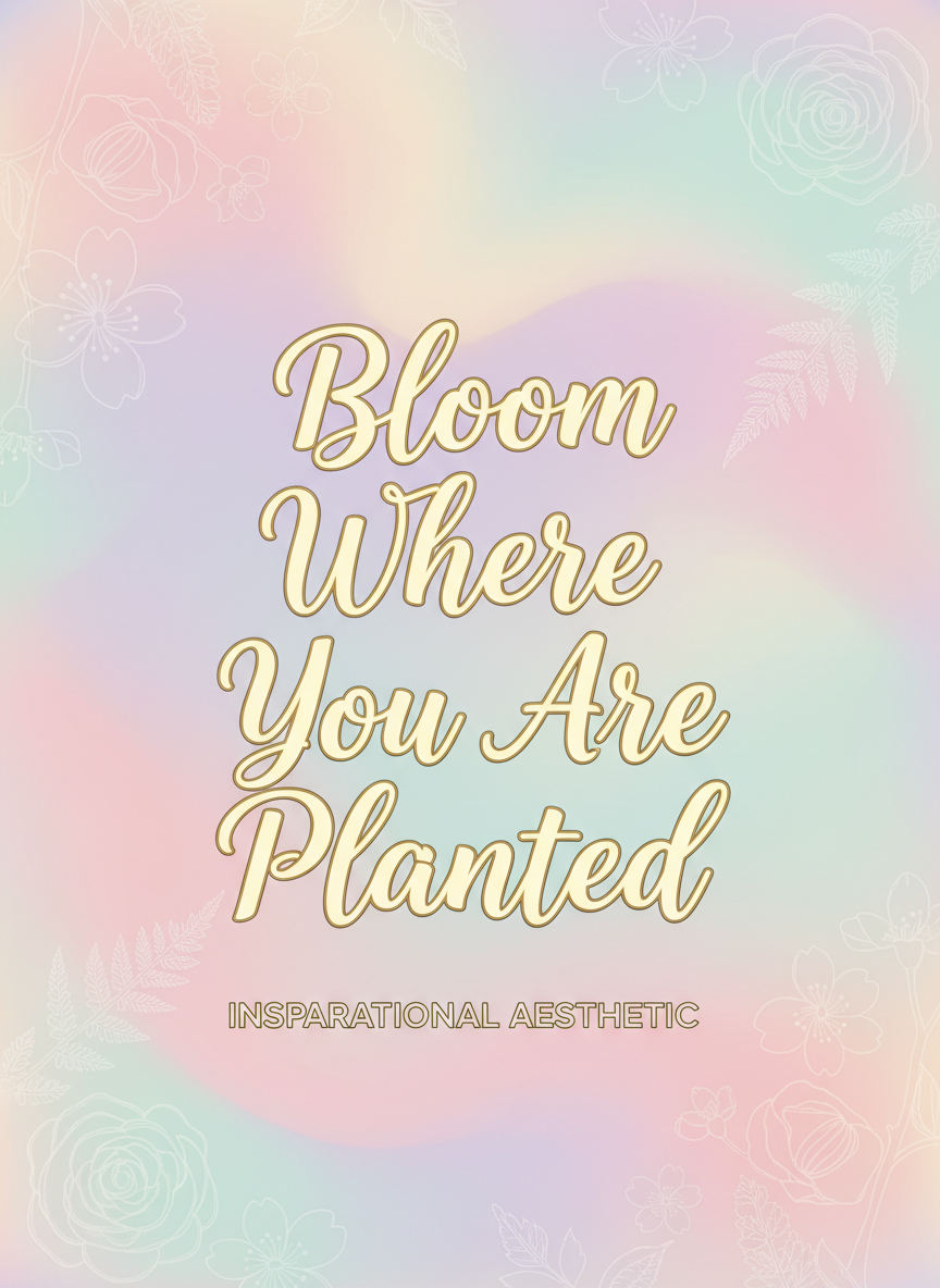 Motivational quote Pinterest pin with hand-lettered typography on a pastel gradient background