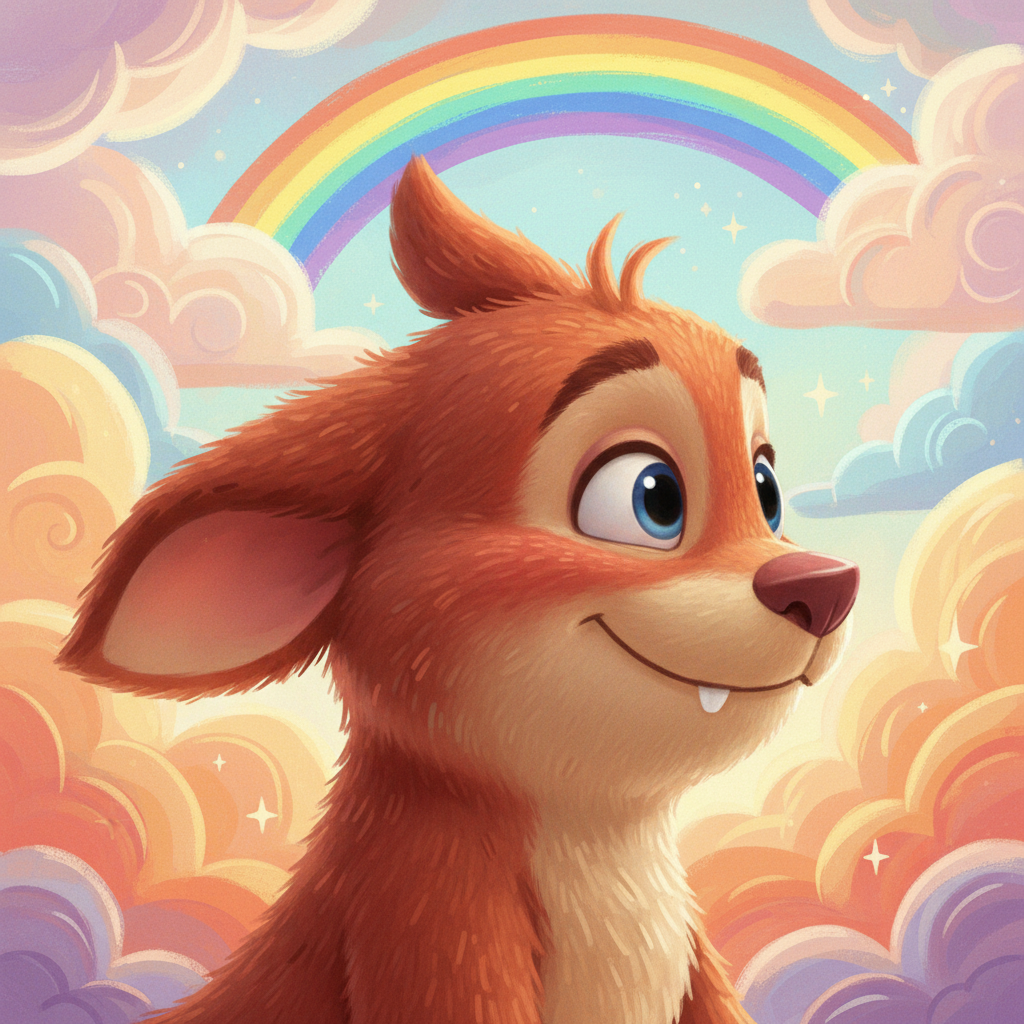 3D cartoon profile picture of a friendly smiling animated character