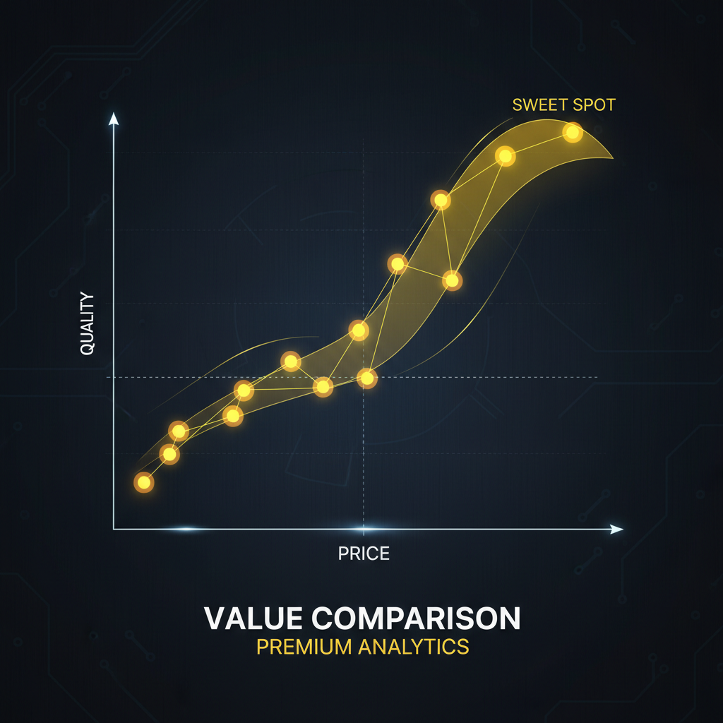 Price versus quality value comparison between AI video generator and DeepBrain