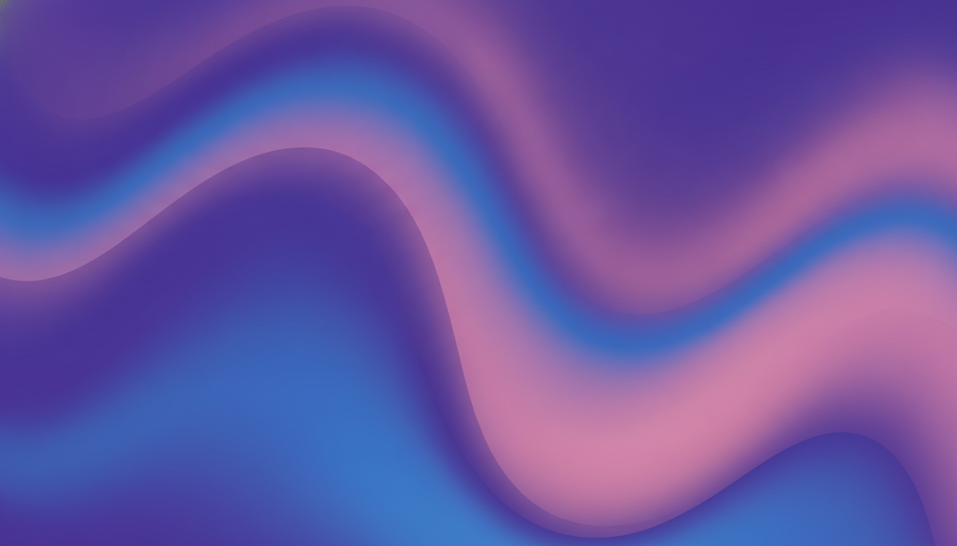 AI wallpaper generator result showing an abstract gradient wallpaper with flowing purple, blue, and pink liquid waves