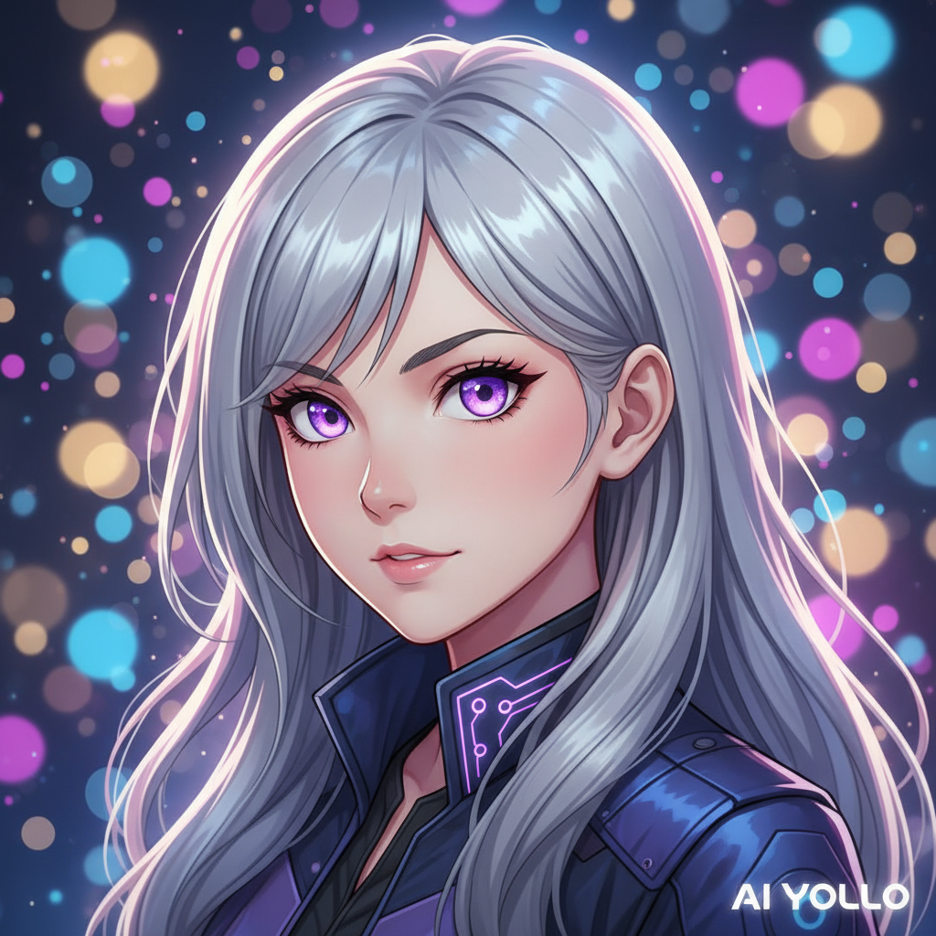 Vibrant cel-shaded anime character portrait created with the AI Yollo image generator