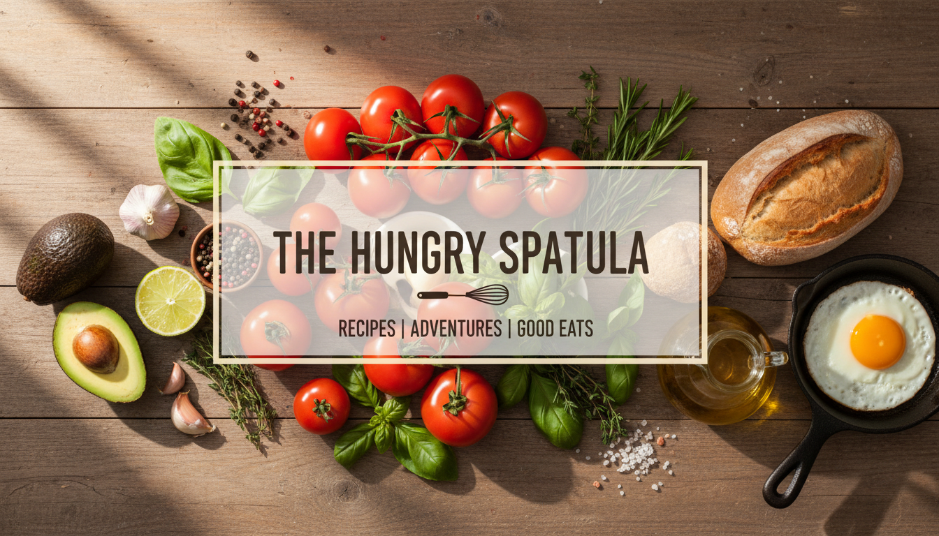 AI YouTube banner maker result showing a cooking channel banner with a rustic kitchen flat-lay, warm tones, and a friendly central text area