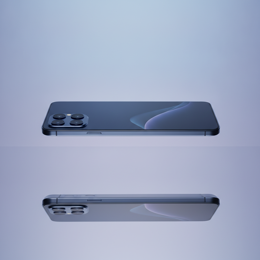 Clean studio product render of a floating smartphone, made with advanced AI image creation GPT-5 tools