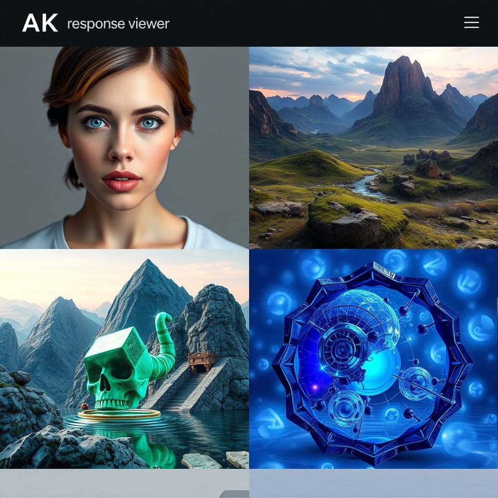 Gallery of AI-generated images from API responses