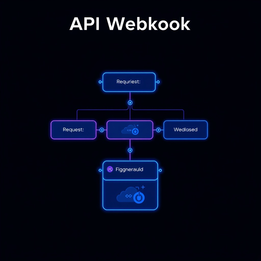 API webhook flow diagram for async image generation