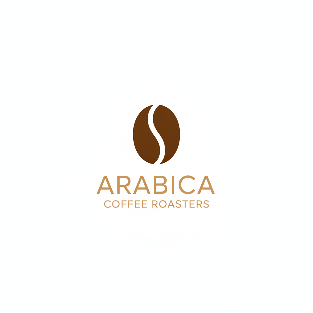 Browser AI image creation of a minimalist coffee brand logo with clean geometric icon and typography
