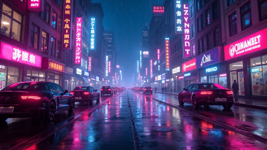 Cyberpunk digital art created free with no sign up AI generator