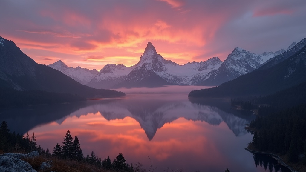 Stunning landscape photo generated by AI with no account needed