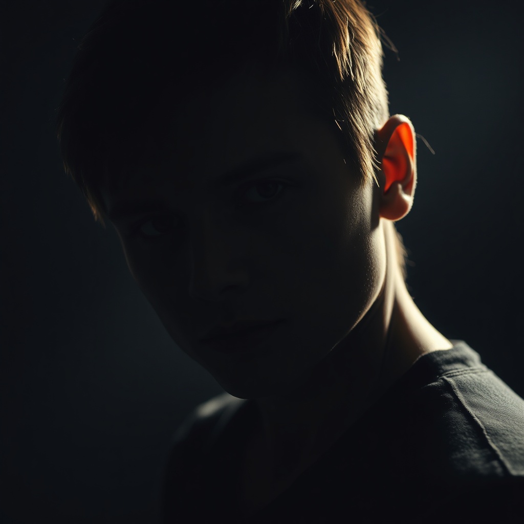 AI generated cinematic portrait with dramatic lighting