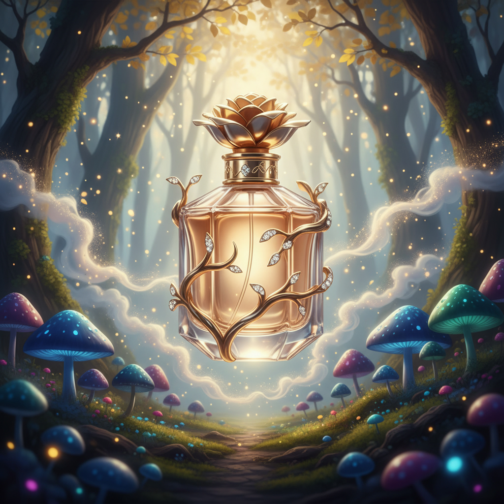 Product photo reimagined in fantasy scene with AI image transformation