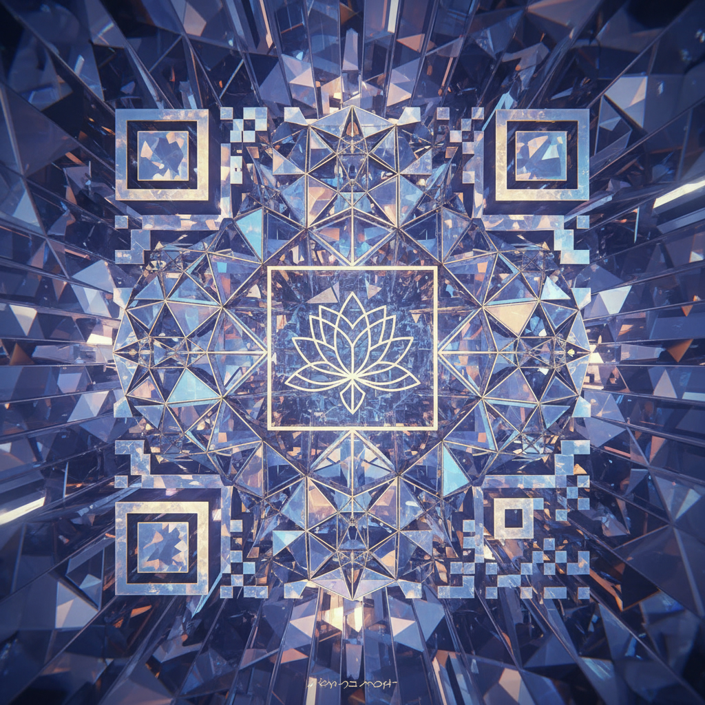 AI QR Code Art with Geometric Abstract Design