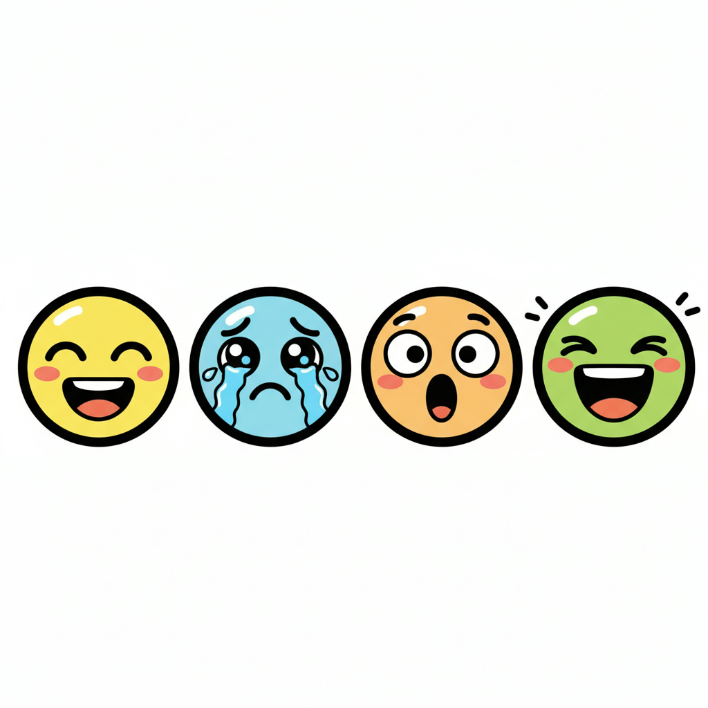 WhatsApp emoji stickers generated by AI sticker generator